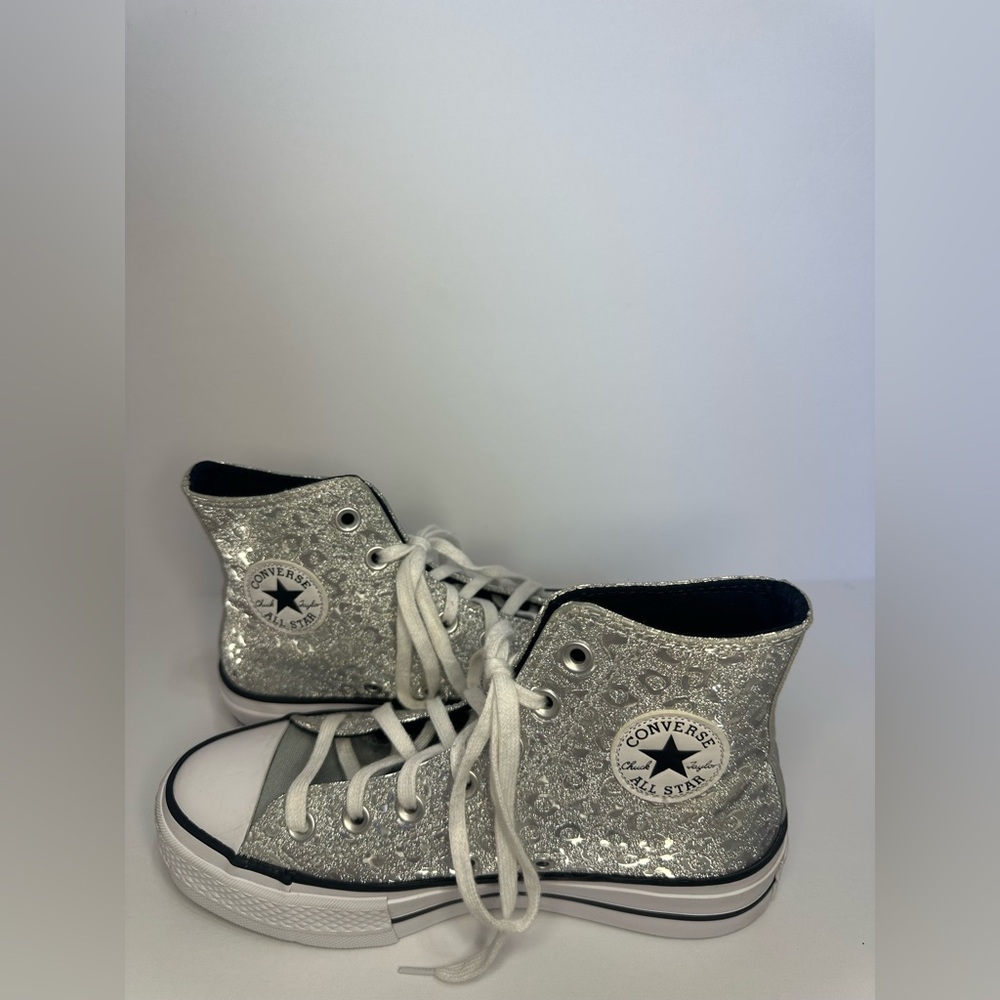 Converse Woman  Glittery Silver Sneakers